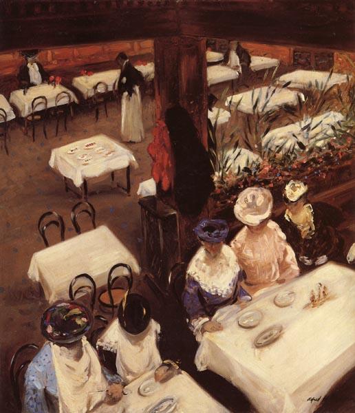 Maurer, Alfred Henry In a Cafe France oil painting art